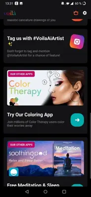 Voilà AI Artist android App screenshot 0